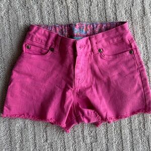 Mini boden pink jean shorts size 9